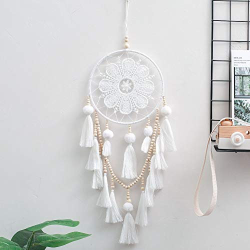 Dreamcatcher Weiß Handgestrickt Modern Einfache Wandbehang Dreamcatcher Artware Wanddekoration Ornament