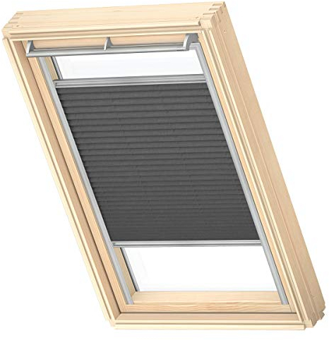 VELUX Original Dachfenster Plissee für S08, Graphit, mit Grauer Führungsschiene