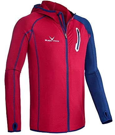 Black Crevice Herren Microfleece Jacke Second Layer Midlayer Kapuze BCR297879
