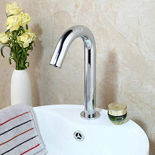 Gougeltd Only Cold Hand Touch Tap Automatic Infrared Sensor Faucet Crane Deck Mounted Bathroom Basin Sink Faucet