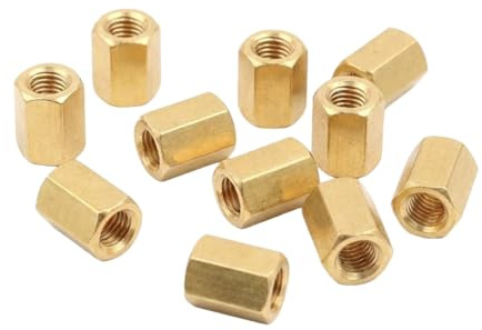 M3 x 5 mm Messing gerade Leiterplatte Säulen Innengewinde Messing Sechskant-Abstandshalter 100 Stück