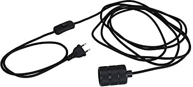 Paulmann 78436 Sospensione a soffitto Neordic Tilla incl. spina senza lampadina max. 20 Watt lampada a sospensione nero metallo E27