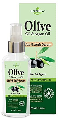 Herbolive Haar und Körperserum für alle Arten, Olivenöl & Arganöl 100ml/ 40790