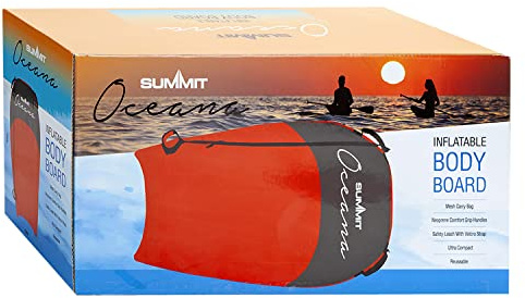 VFM - Inflatable Red Single Bodyboard for One Person - Summit Oceana