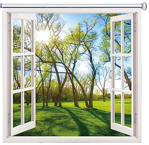 Rollos Rollos für Küchen- und Kinderzimmerfenster – Vollbeschattung, Rollo für Trennwände, Büro, Badezimmer, Bedruckt, Hübsche Aussicht, Individuelle Größe (Size : 140x150cm/55.1x59in)
