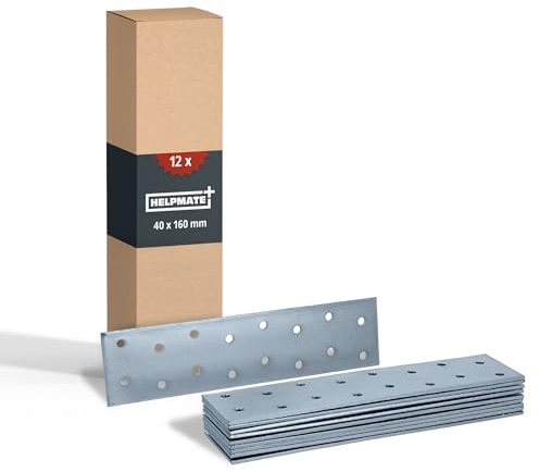 HELPMATE – Lamiere forate 40x160 mm – 12 pezzi – zincate