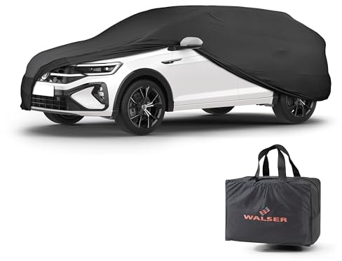 WALSER Telone per auto per interni Indoor Stretch, morbido per uso interno, garage completo lavabile, coperture antipolvere per SUV/VAN Misura 7 nero