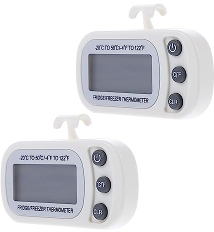 MAGICLULU 2stücke Lcd Kühlschrankthermometer Mit Magnetrückseite Digitales Temperaturmessgerät Für Kühlschrank Und Gefrierschrank Einfach Zu Bedienen