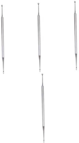 minkissy 4 Stück ohrenreiniger Handmassagegerät stainless steel Massagestift Reflexzonenstab Edelstahl Akupunkt-Massagestab Reflexzonenmassagegerät für den Kopf Handbuch Werkzeug Zauberstab