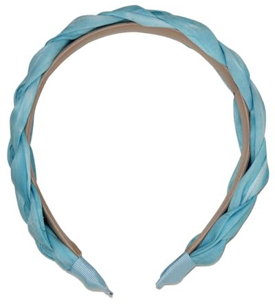 Cerchietto per capelli Jette in treccia | Accessori per capelli per Dirndl matrimonio ragazza floreale (azzurro)