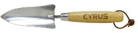Cyrus 12.4 Gartenschaufel,Hochbelastbare kleine Edelstahl-Schmalkopfkelle mit Holzgriff,Geeignet zum Pflanzen,Messen,Jäten Mehrzweck-Gartenspaten