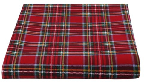 Tessuto Cotone a Fantasia Natalizia Taglio 280x280 cm al Metro Rosso Natale (Taglio (280x280 cm), Scozzese)