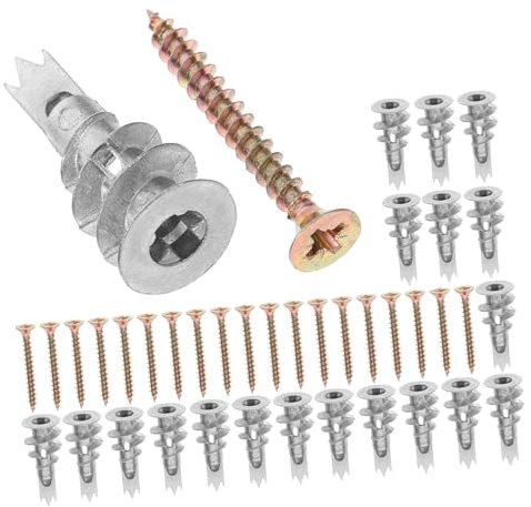 OUNONA 20sets Ancoraggi Vite Per Cartongesso Ancoraggi Per Facili Installare e Resistenti Con Per Accessori