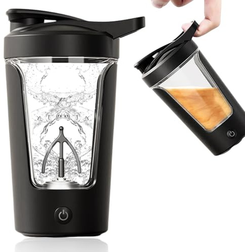 FOGARI Shake Mixer für klumpenfreie Eiweiß Shakes - Protein Shaker,7000 UPM,USB-C Schnellladen,Shaker Cups für Proteinshakes Mahlzeitenersatz- BPA-Frei (Schwarz)