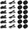 Kit de 24 clips de rechange pour microphone cravate - 6 pinces à cravate en métal - 12 housses de pare-brise en mousse - 6 clips en plastique - Pour entretien