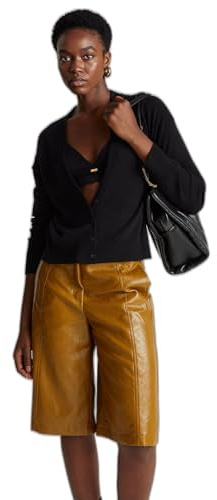 United Colors of Benetton Pull Cardigan Femme, Noir, L