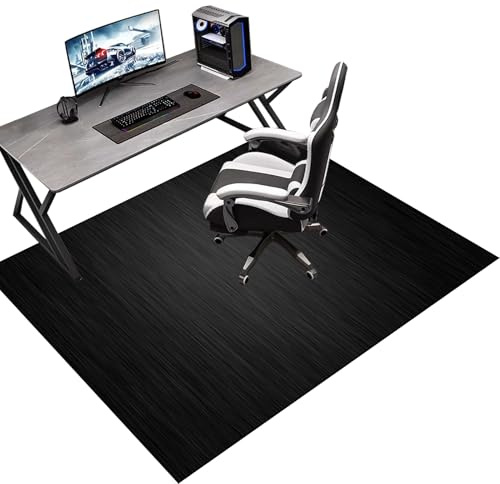 Tkuhknag Bürostuhl Matte für Bodenschutz Bürostuhl Unterlage Teppich Gaming Teppich Stuhlunterlage Bodenschutzmatte für Hartböden 120 x 140 cm schreibtischstuhl unterlage für Laminat