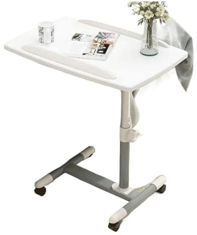 MEMEM Tisch-Stehtisch for Überbett, mobiler Überbetttisch, höhenverstellbarer Stehtisch, 30 Zoll pneumatischer Laptop-Schreibtisch mit Rädern for Büros, Zuhause, Medizin, leicht