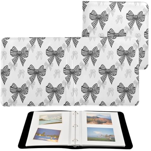 JUMBEAR Grande album fotografico autoadesivo con 20 pagine album per ritagli fai da te per matrimoni, famiglia, bambini, vacanze, nastro con fiocco