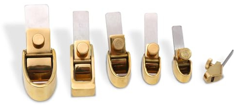 ModouString Brass Mini Planes,violin thumb plane,finger planes with Steel Blade for Guitar Violin Making Tools