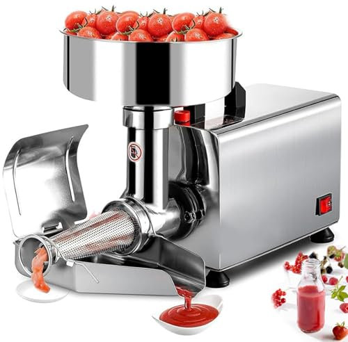 Electric Tomato Strainer and Sauce Maker, 450W Stainless Steel Food Mill for Homemade Tomato, Strawberry, Blueberry Sauce, Commercial Grade, 220V
