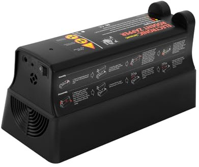 TouSuaRSi Trampa eléctrica para ratones, 7000 V, caja de cebo para ratones, doble fuente de alimentación, actualización de extintores de ratas, trampa eléctrica automática para ratones, hámsters