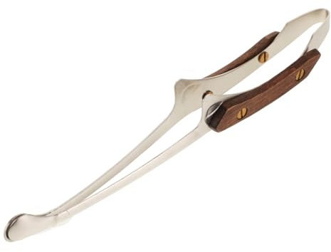 BESTYASH Wooden Handle Barbecue Tongs for Camping Cooking Stainless Steel Tongs Non-Slip Grip for Outdoor Grill and Barbecue Accessories