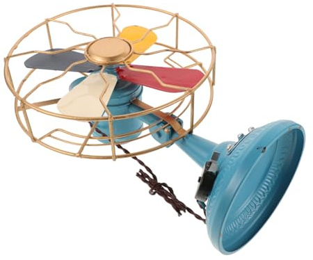 BAZEITFLOW Retro Fan Model Tabletop for Retro Desk Fan Model Ornaments Vintage Table Decor Office Desk Accessories Iron