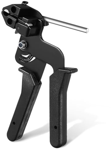 Ciieeo Pinza Stringicavo in Acciaio Inox Ergonomica Multifunzione per Fissaggio e Taglio Fascette Metalliche Resistente e per Uso Professionale