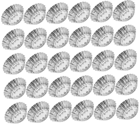 OFFSCH 30 Pezzi Stampi Mini per Crostatine in Acciaio Inox Argento da Forno