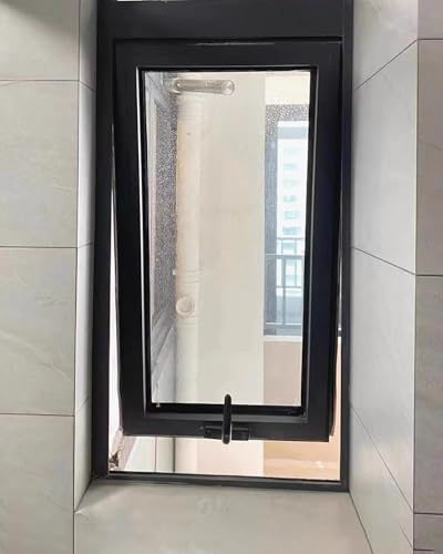 Ventana Ventana de Guillotina con Manija con Cerradura, Marco de Aluminio, Ventanas para Cobertizos, Ventanas de Vidrio Templado para El Hogar, Ventanas de Repuesto(30x60cm/12x24in)