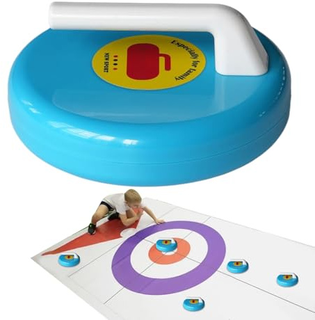 Curling De Interior Compacto - Juego De Curling De Mesa,Juguetes Para Oficina Jardín Relajación Dormitorio Bar Reuniones Adulto Familia Educación Clase