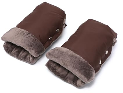 1 par de cochecito de bebé de mano manguito de invierno cochecito de bebé más cálido carrito de la compra manguito de mano guantes accesorios calentadores ajustables