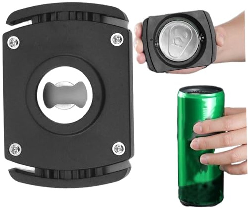 Extractor de latas 2 en 1, corte manual de seguridad, abridor de latas de refresco de borde suave, fácil de usar, abridor portátil para de bebidas, herramienta de bar para el hogar, uso en inte