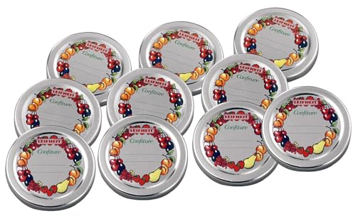 Leifheit Ersatzdeckel für Confiture-Glas, 10 Stück, Metall, , 36402