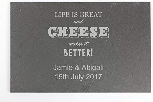 Personalised Cheese Makes Life Better Slate Cheeseboard