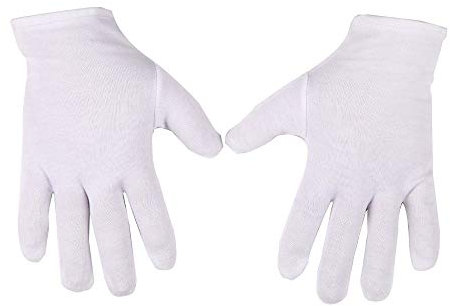 Baumwollhandschuhe Handschuhe Friseurbedarf Salon Stoffhandschuhe 100% Baumwolle Arbeitshandschuhe Unterziehhandschuhe weiß (L)