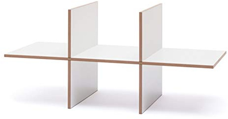 Tojo Hochstapler Regal Einsatz einfach weiß beschichtetes MDF Maße: Breite: 72 cm, Tiefe: 16 cm, Höhe: 33 cm, 2018