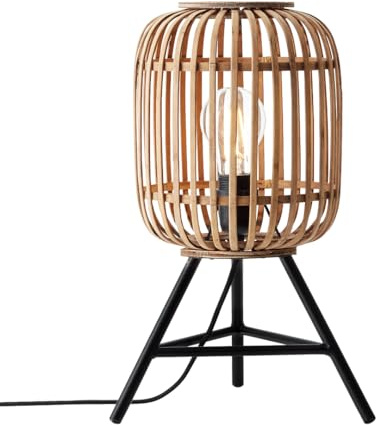 BRILLIANT Woodrow Tischleuchte hellbraun, E27, LED-geeignet