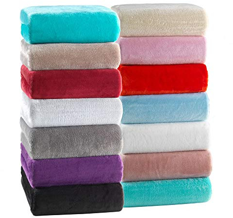 MALIKA® Premium warme Spannbettlaken Cashmere-Touch Bettlaken Jersey Fleece Spannbetttuch Laken, Farbe:Creme, Größe:2er Set 90-100 x 200 cm
