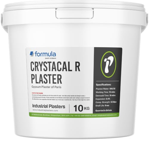 Crystacal R Plaster, Hard White Casting Plaster in Sealed Bucket 10kg