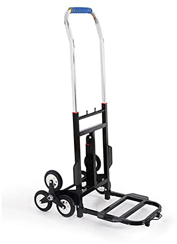 Sackkarren Hua Handwagen Zum Treppensteigen, Klappwagen Aus Stahl, Tragbarer Transporter Für Den Hausgarten, 6 Vollgummiräder, 80kg Tragkraft