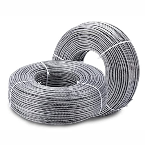 BESNUT Verzinkter Eisendraht Starker und langlebiger Gartendraht Coil Verzinkter Draht, 50/100 Meters(Thick 6mm,100m)