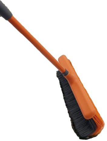Balai Extérieur VENTEO - Brosse Incurvée, Manche Extensible - Pour Tous Types de Sols et Toutes Les Saisons - Brosse de 42cm en PVC Lavable