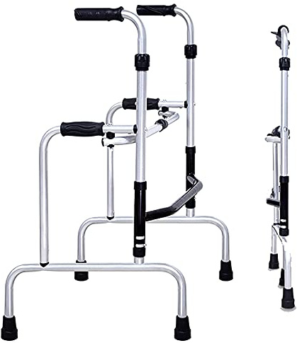 Déambulateur pliable pour adultes âgés, hauteur réglable, aide à la marche, hôpital/extérieur/maison, double confort