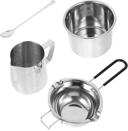 STOBOK Wax Melting Pot Modern Design Long Handle Melting Pot Useful Bowl Pan for Double Boiler Cooking Pans Stockpot Container Storage Container Melt