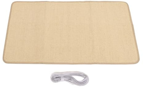 Gratter-Teppich aus Sisal-Stoff, langlebig, multifunktional, 90 x 50 x 2 cm, Gratter-Teppich mit Häkelarbeit und Boucle, schützt den Strahlenkaninchen