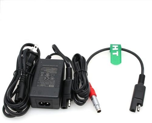 HangTon Adaptador de fuente de alimentación de CA CC para receptor Sokkia GRX-3 GRX3, batería externa SAE de 12 V de carga a ODU de 5 pines