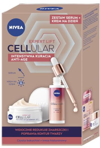 NIVEA Confezione da 2 – Crema giorno e siero CELLULAR Expert Lift (1 x 50 ml, 1 x 30 ml)