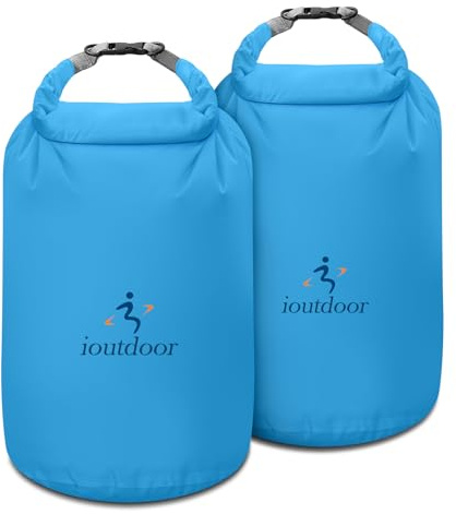 ioutdoor Dry Bag Set,2L/5L/10L/20L Waterproof Dry Bags Lightweight Dry Sacks Set Waterproof Roll Top Bags for Rafting Hiking Camping Fishing Boating (Blue, 2L+5L)